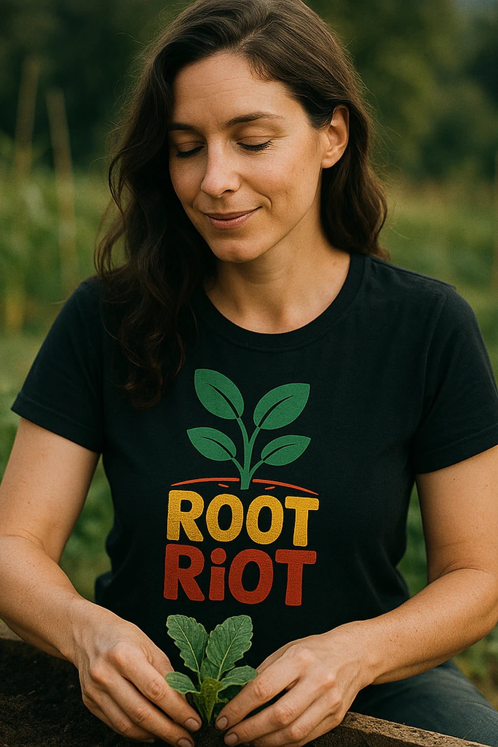 "Root Riot" black gardening tee shirts - also one of the gifts for someone who likes to garden