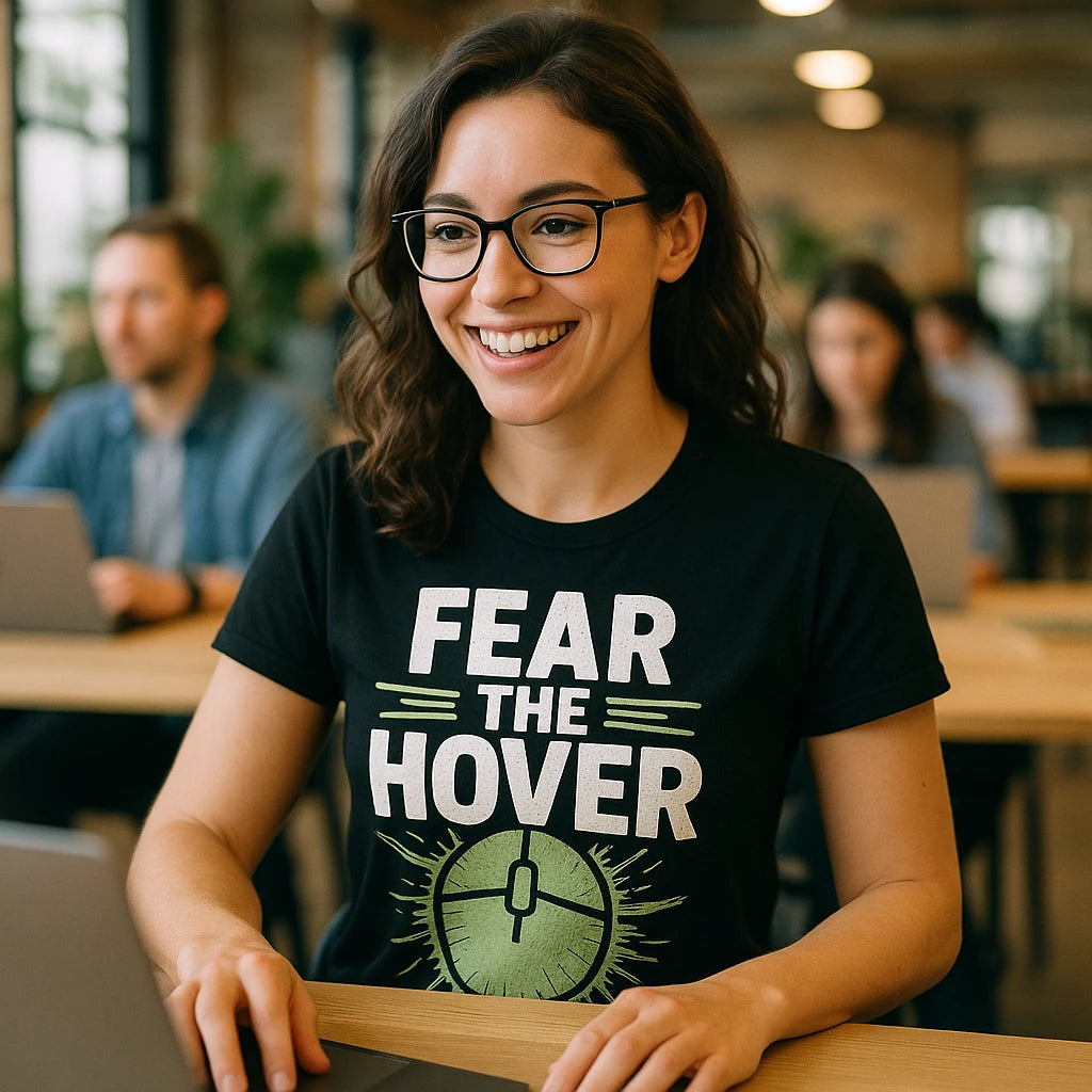"Fear the Hover" ui ux designer t shirt - product photo 9