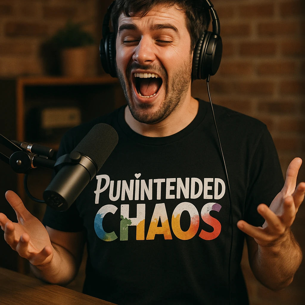 "Punintended Chaos" comedy t shirts for him - product photo 8