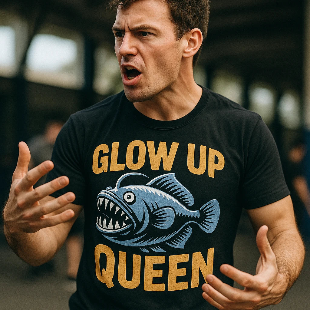 "Glow Up Queen" anglerfish shirts - product photo 8