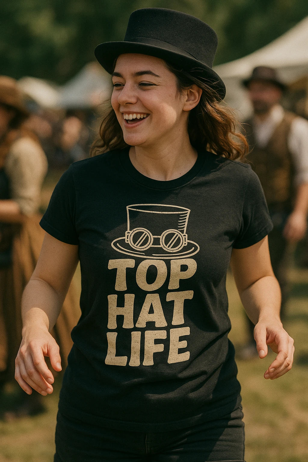 "Top Hat Life" black steampunk shirts - a birthday gift for steampunk lover