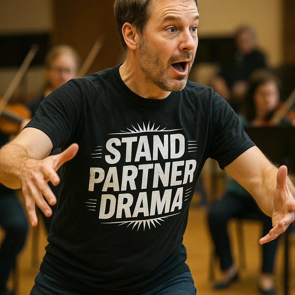 "Stand Partner Drama" orchestra t shirt - product photo 8