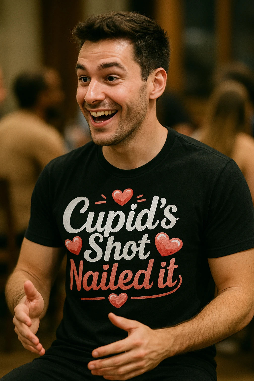 "Cupid’S Shot Nailed It" black relationships shirts - a birthday gift for relationships lover