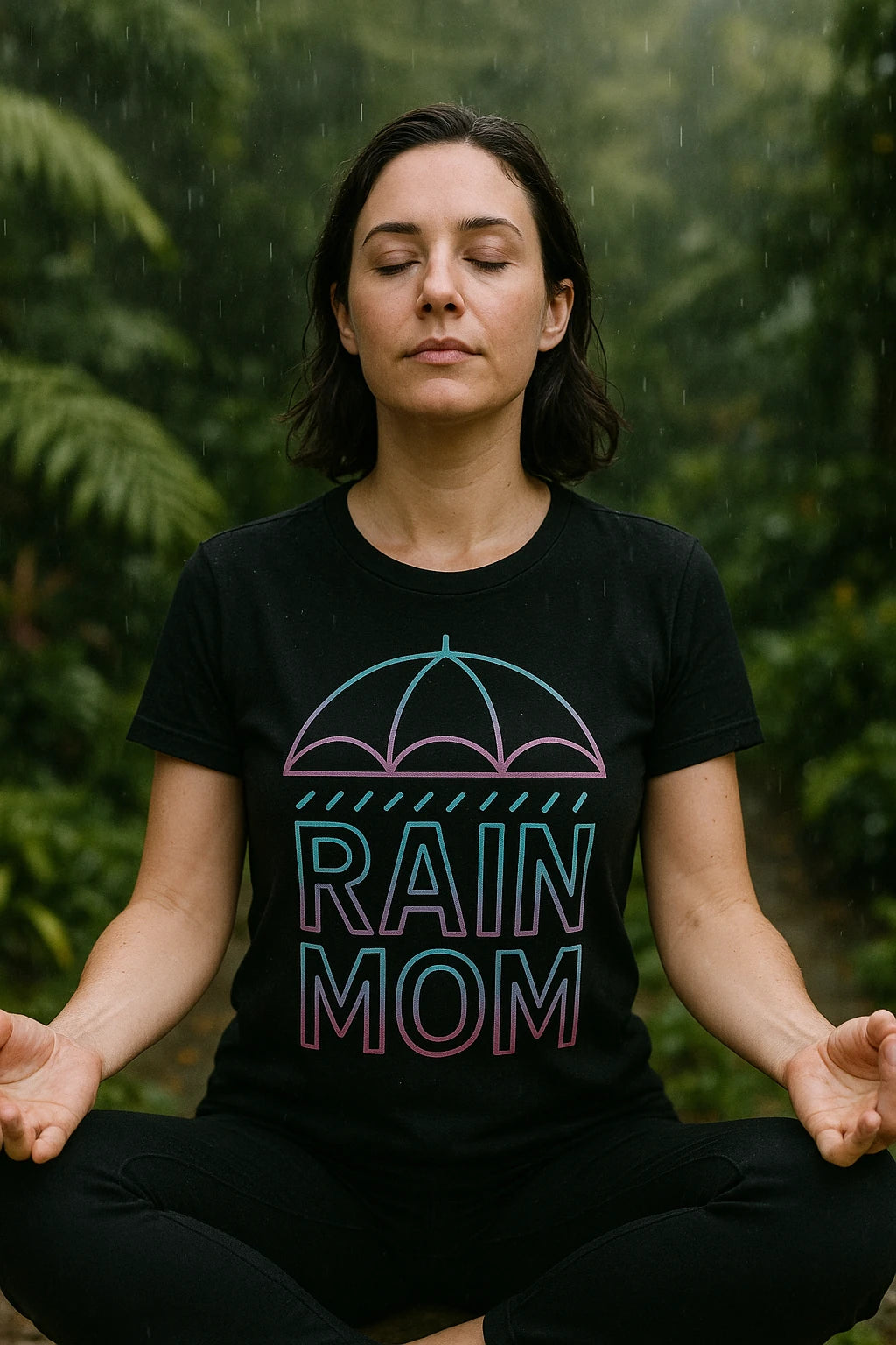 "Rain Mom" black rain shirts - also a it's a terrible day for rain shirt