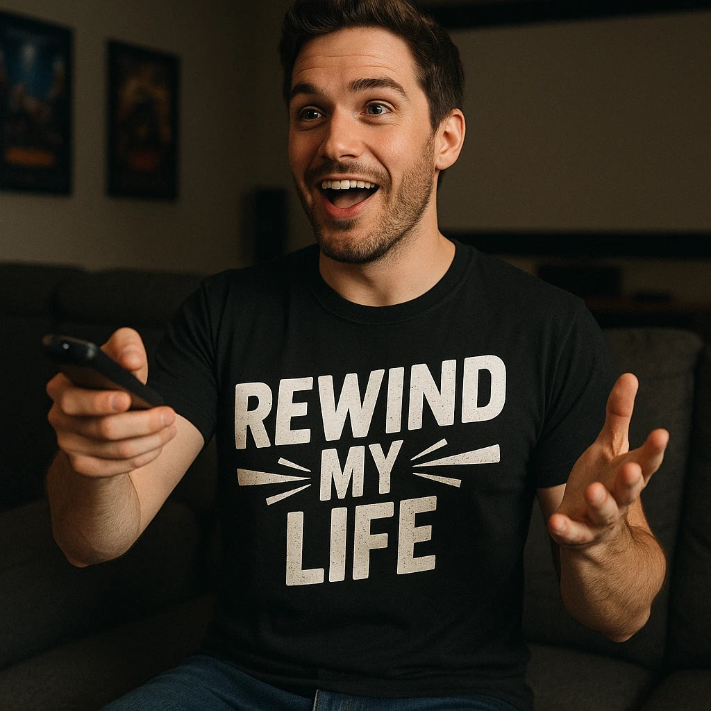 "Rewind My Life" graphic tee - product photo 8