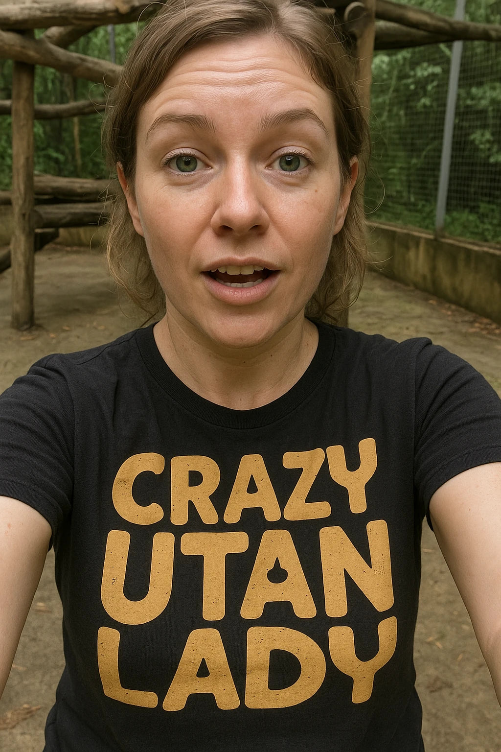 "Crazy Utan Lady" orangutan shirts - product photo 7