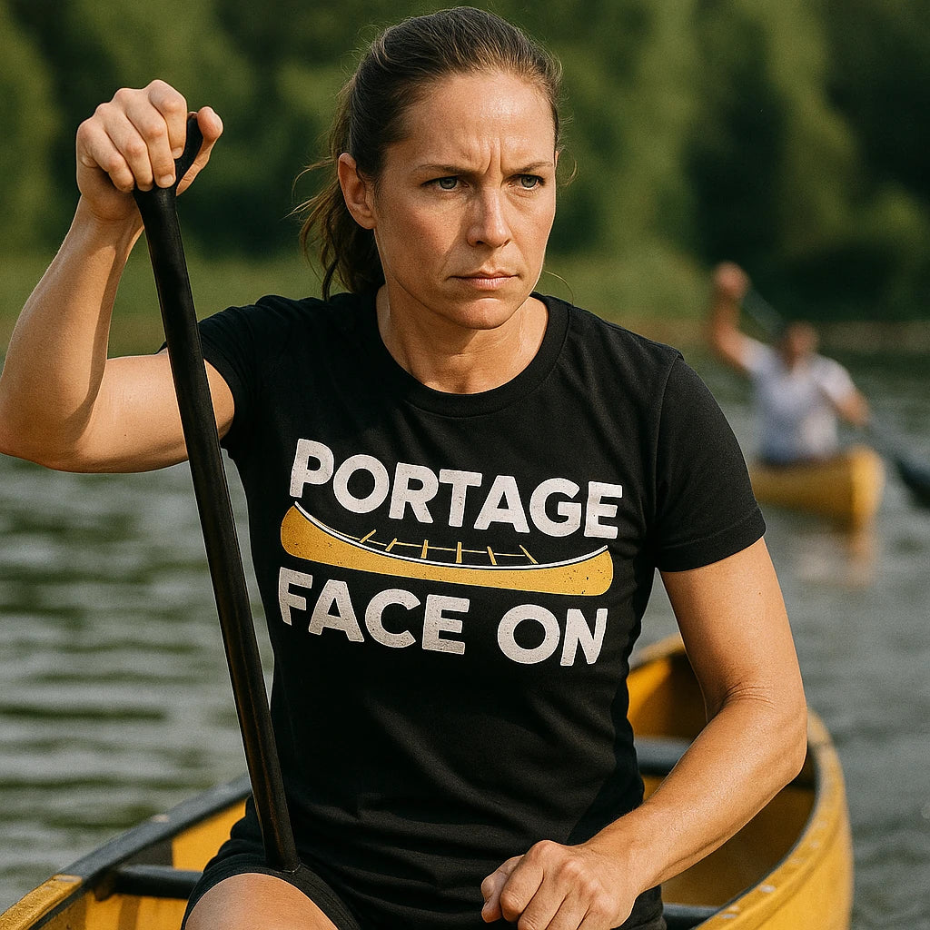 "Portage Face On" canoeing shirts - product photo 9