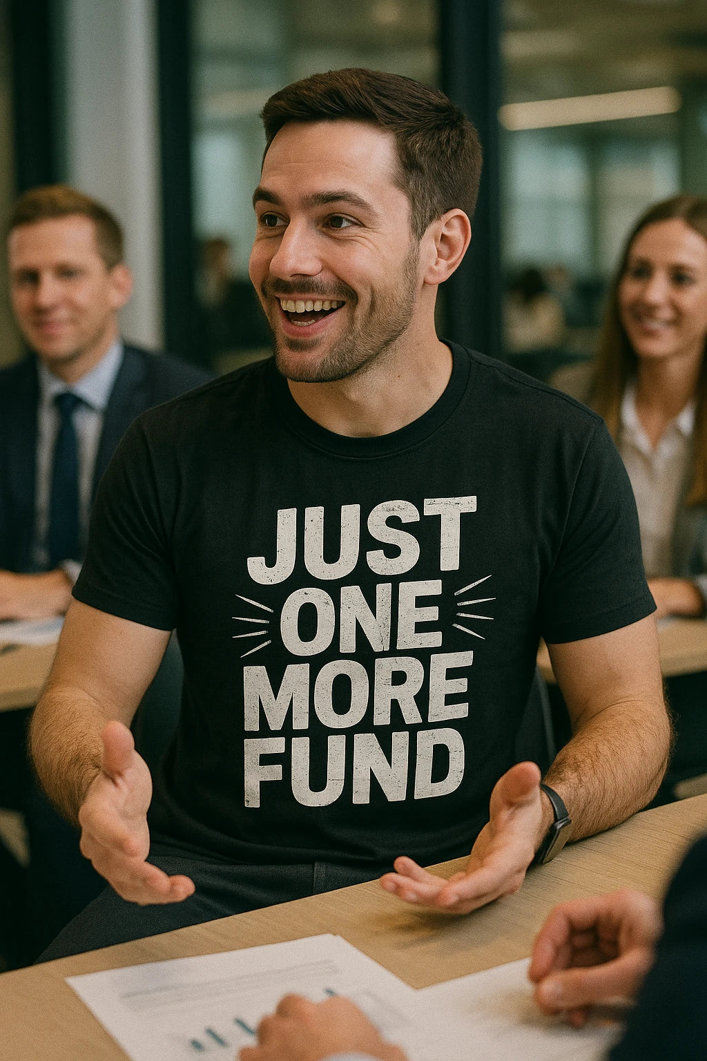 "Just One More Fund" black financial advisor t shirt - a christmas gift for financial advisor