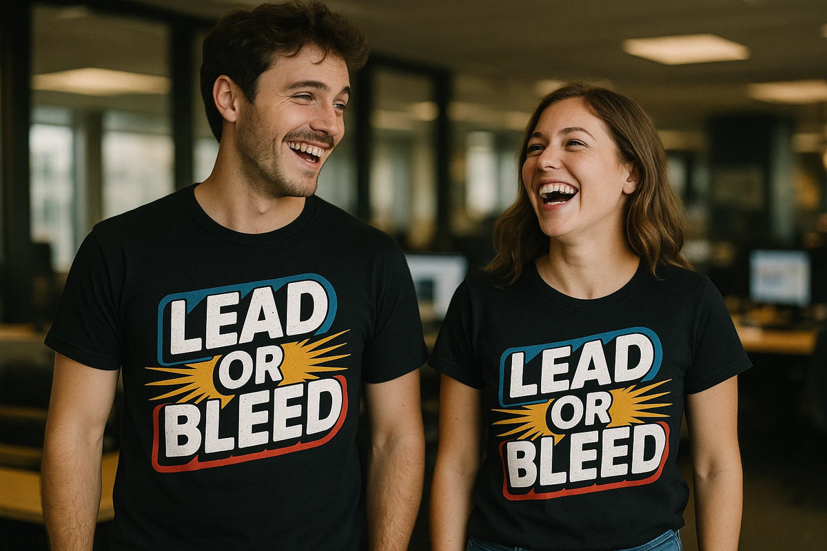 Person wearing the black journalist shirts graphic tee - "Lead Or Bleed" design