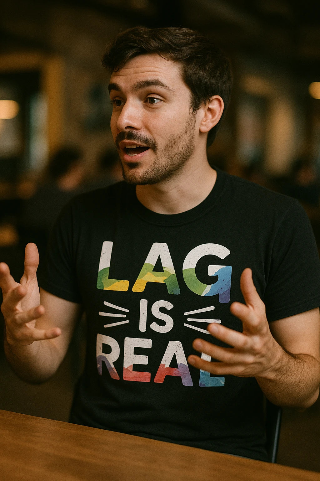 "Lag Is Real" black video game shirts - a birthday gift ideas for video game lovers