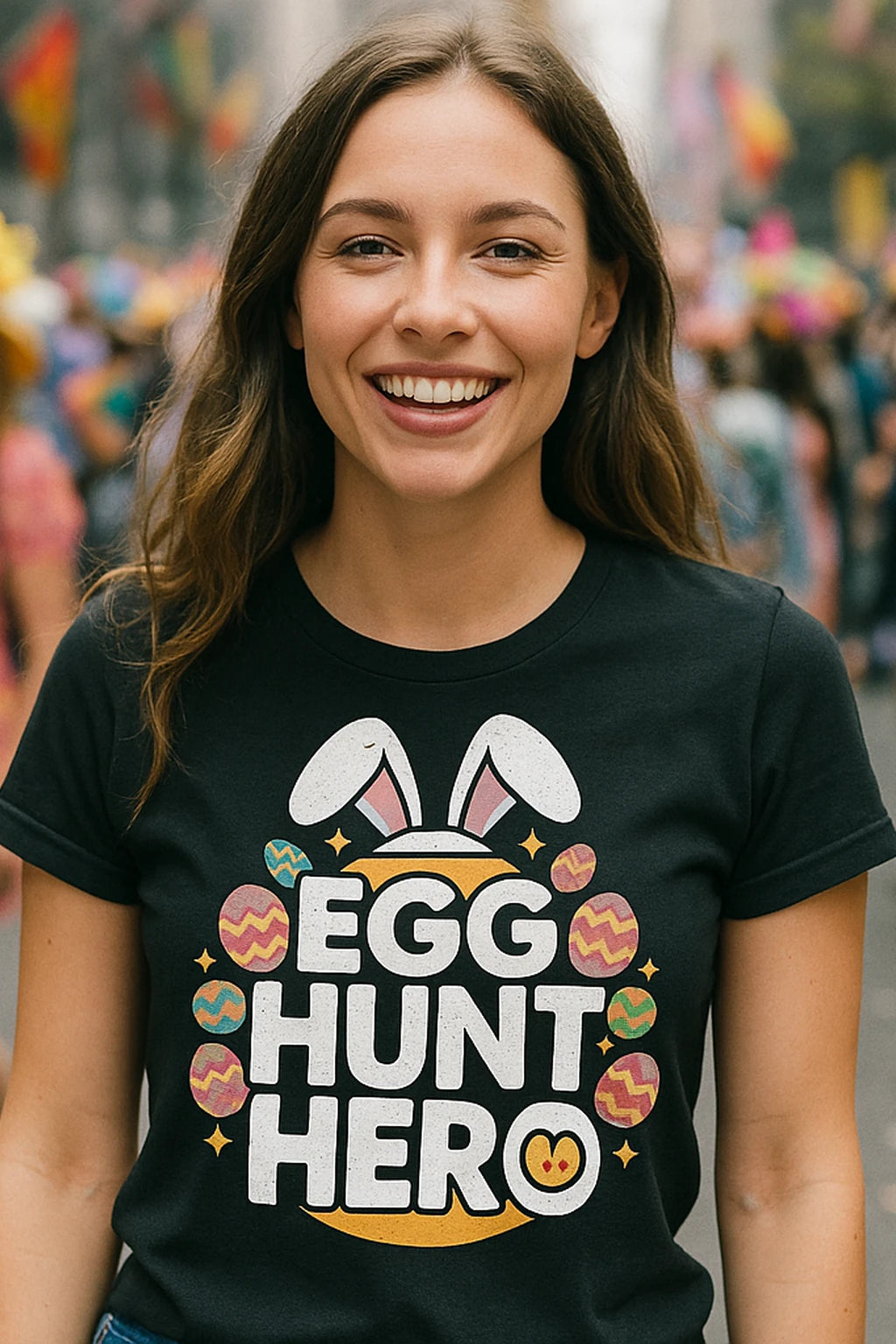 "Egg Hunt Hero" womens easter shirts - product photo 7
