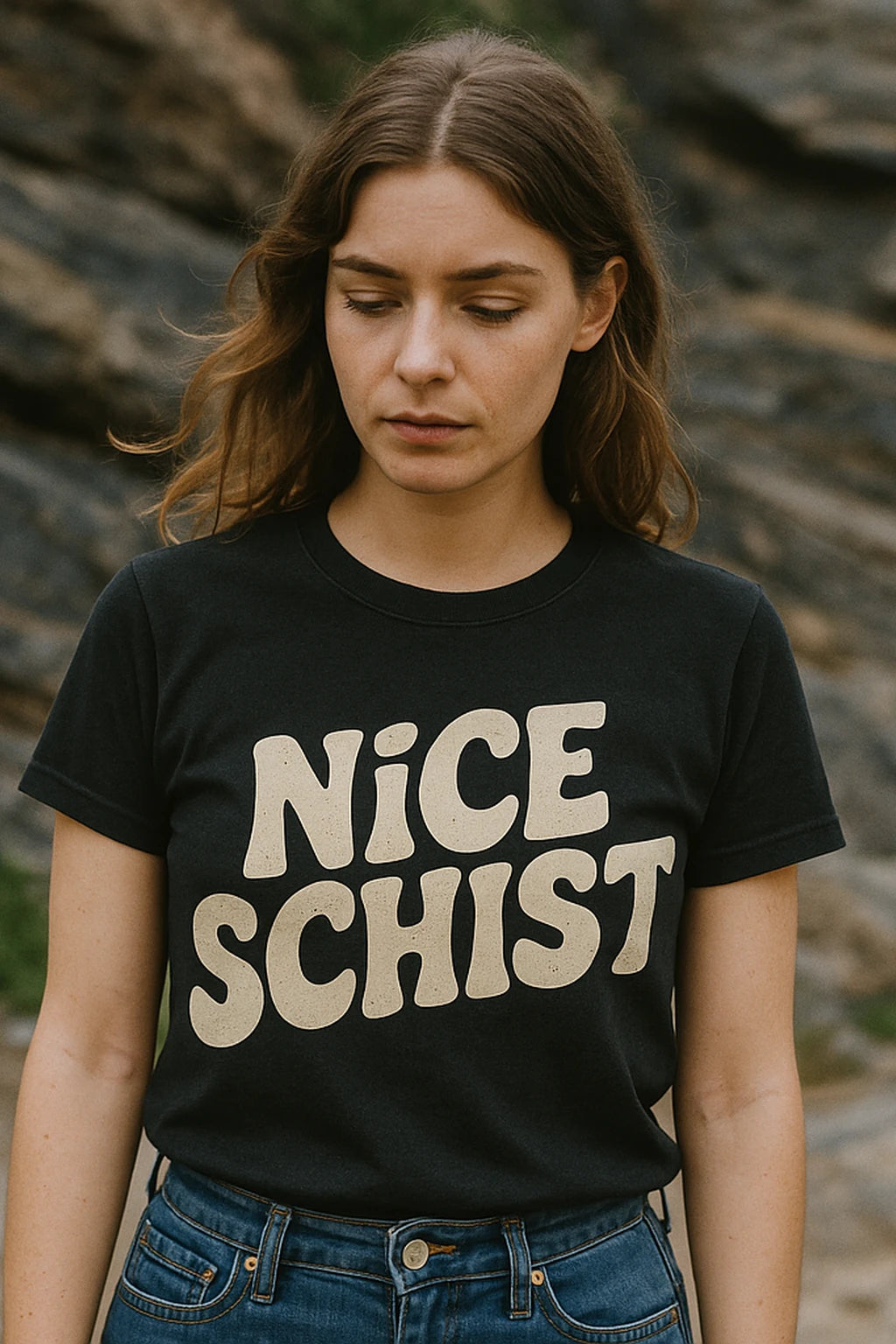 "Nice Schist" geology rocks t shirt - product photo 7