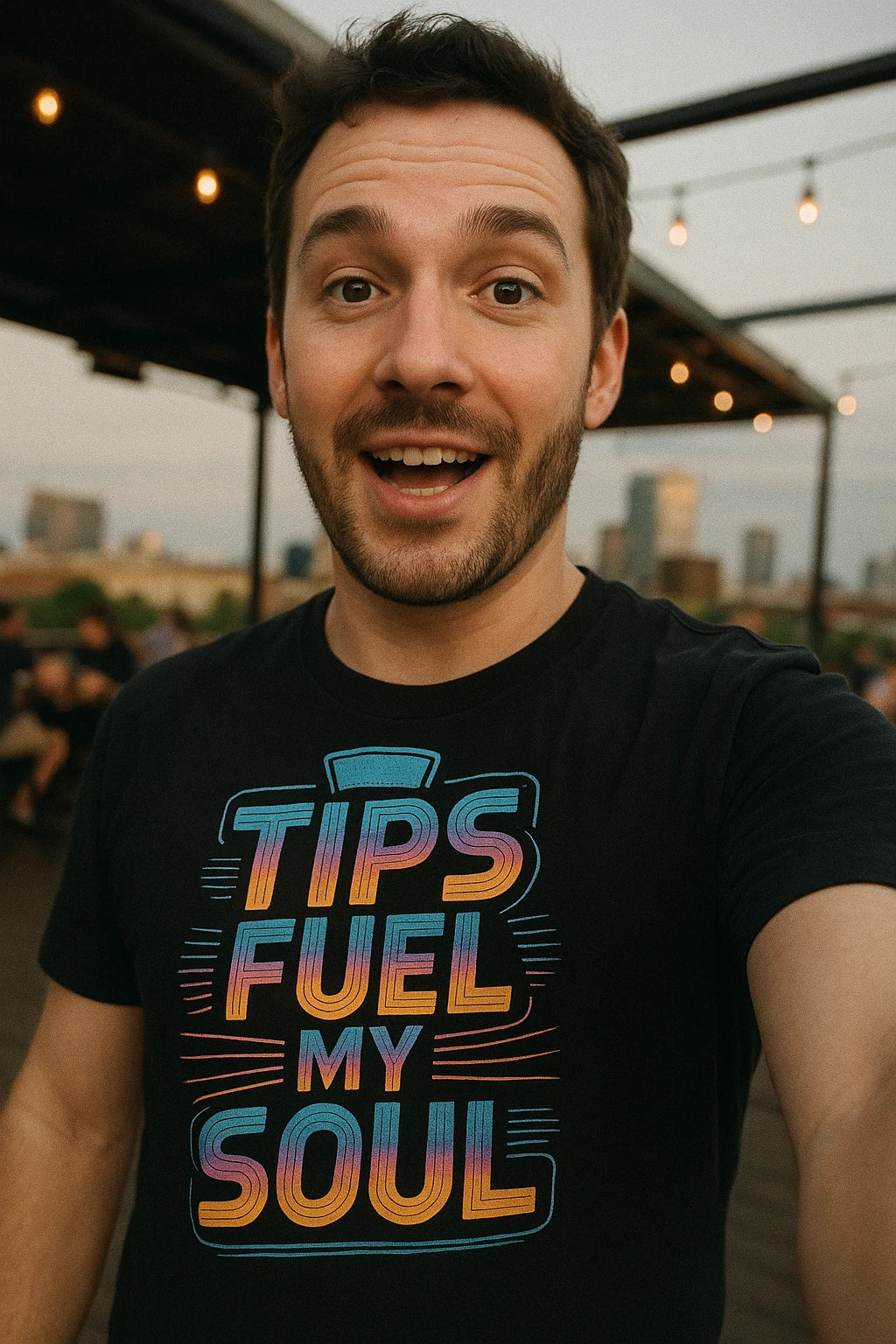 "Tips Fuel My Soul" black bartender shirts - also one of the cool gifts for a bartender