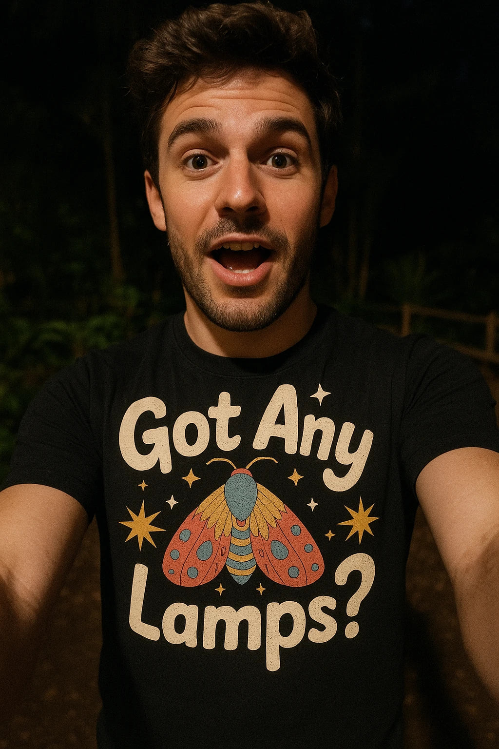 "Got Any Lamps" moth t shirt - product photo 7
