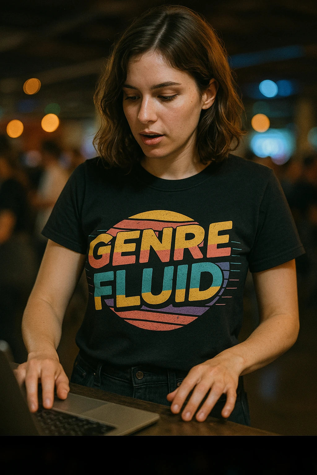 "Genre Fluid" music t shirt - product photo 6