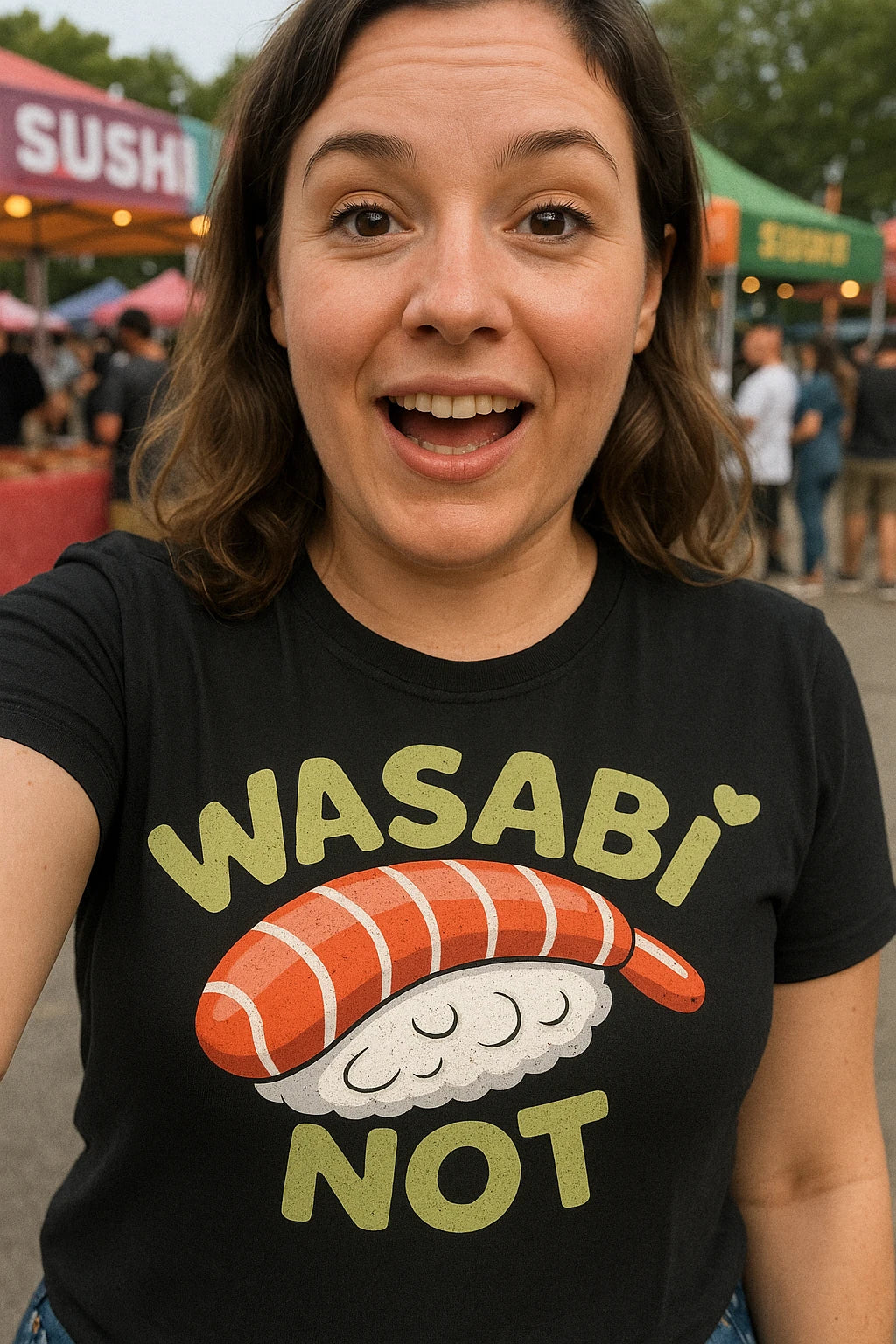 "Wasabi Not" sushi t shirt - product photo 7