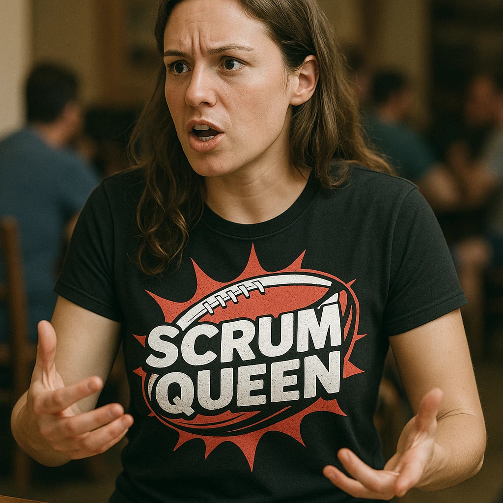 "Scrum Queen" mens rugby shirts - product photo 8