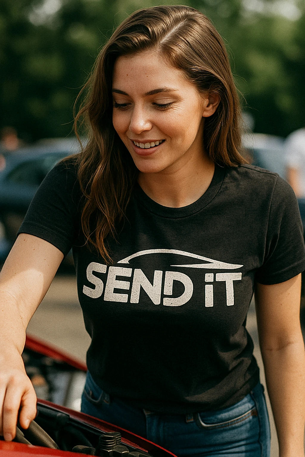 "Send It" black car t shirt - also one of the gifts for car guys who have everything