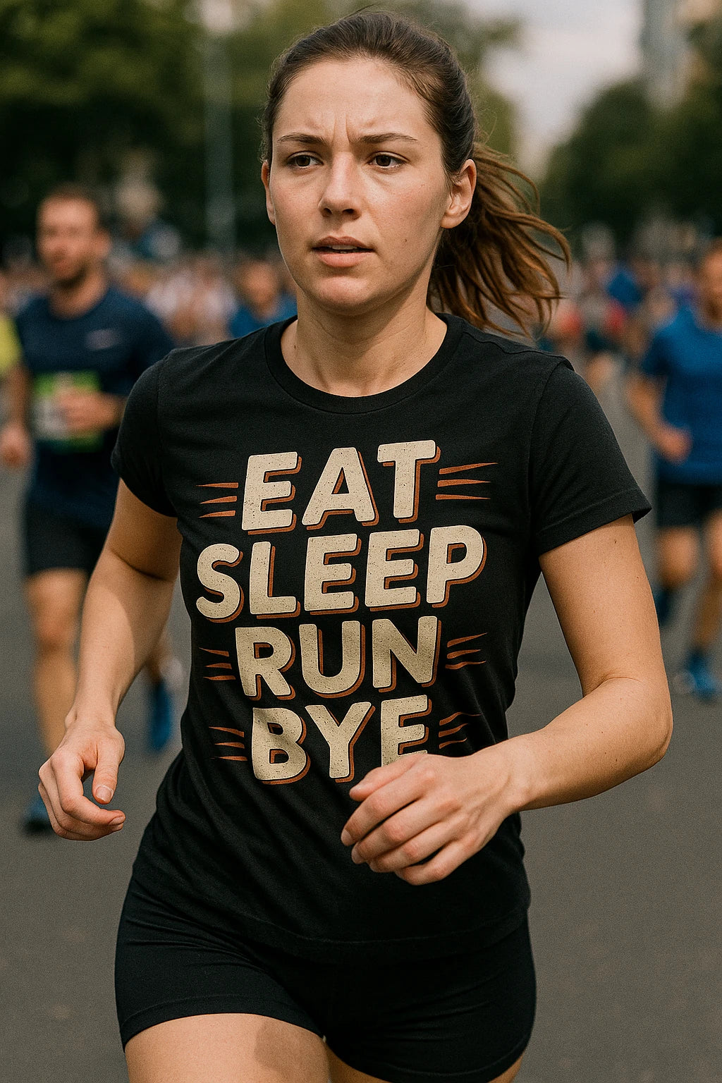 "Eat Sleep Run Bye" black running shirts - also one of the best running tops for men
