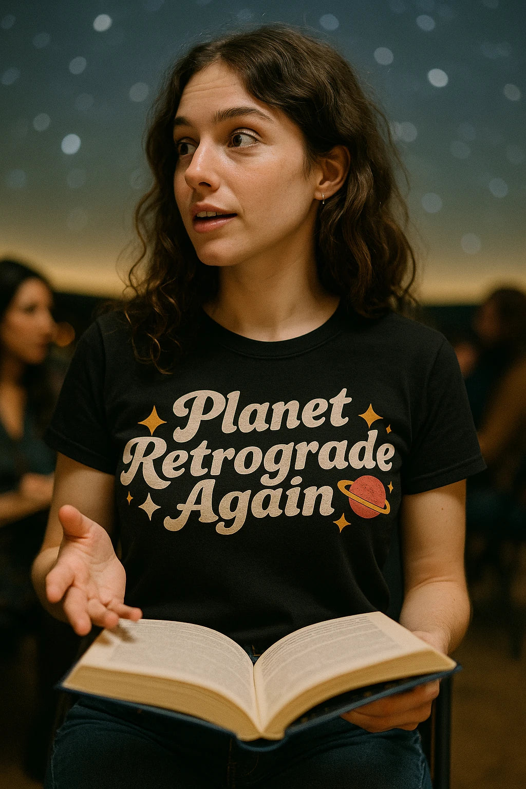 "Planet Retrograde Again" black astrology shirts - also one of the best gifts for astrology lovers