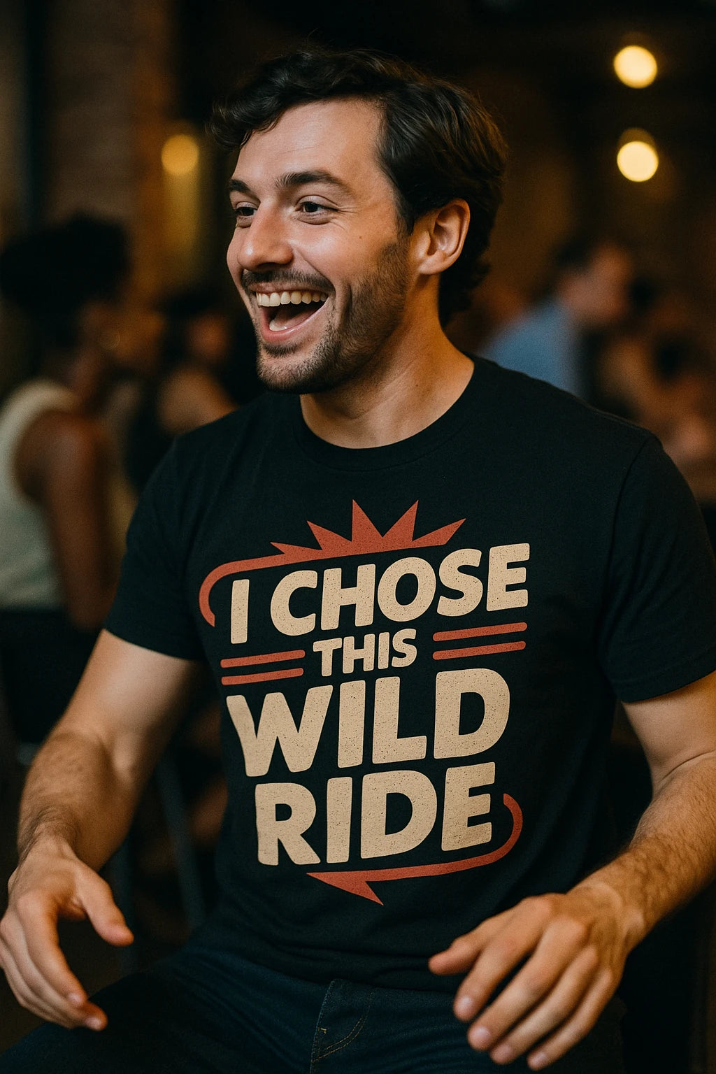 "I Chose This Wild Ride" black relationships shirts - a birthday gift for relationships lover