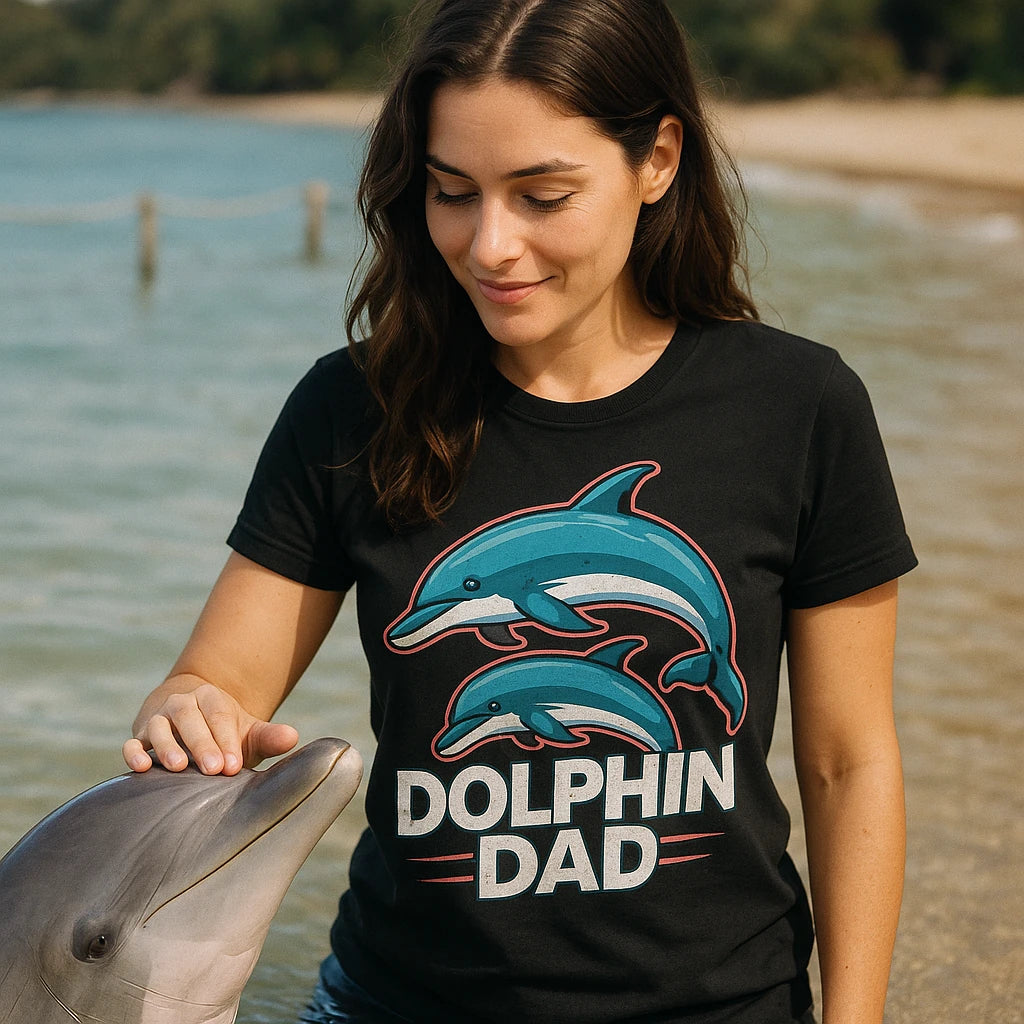 "Dolphin Dad" dolphin tee - product photo 9