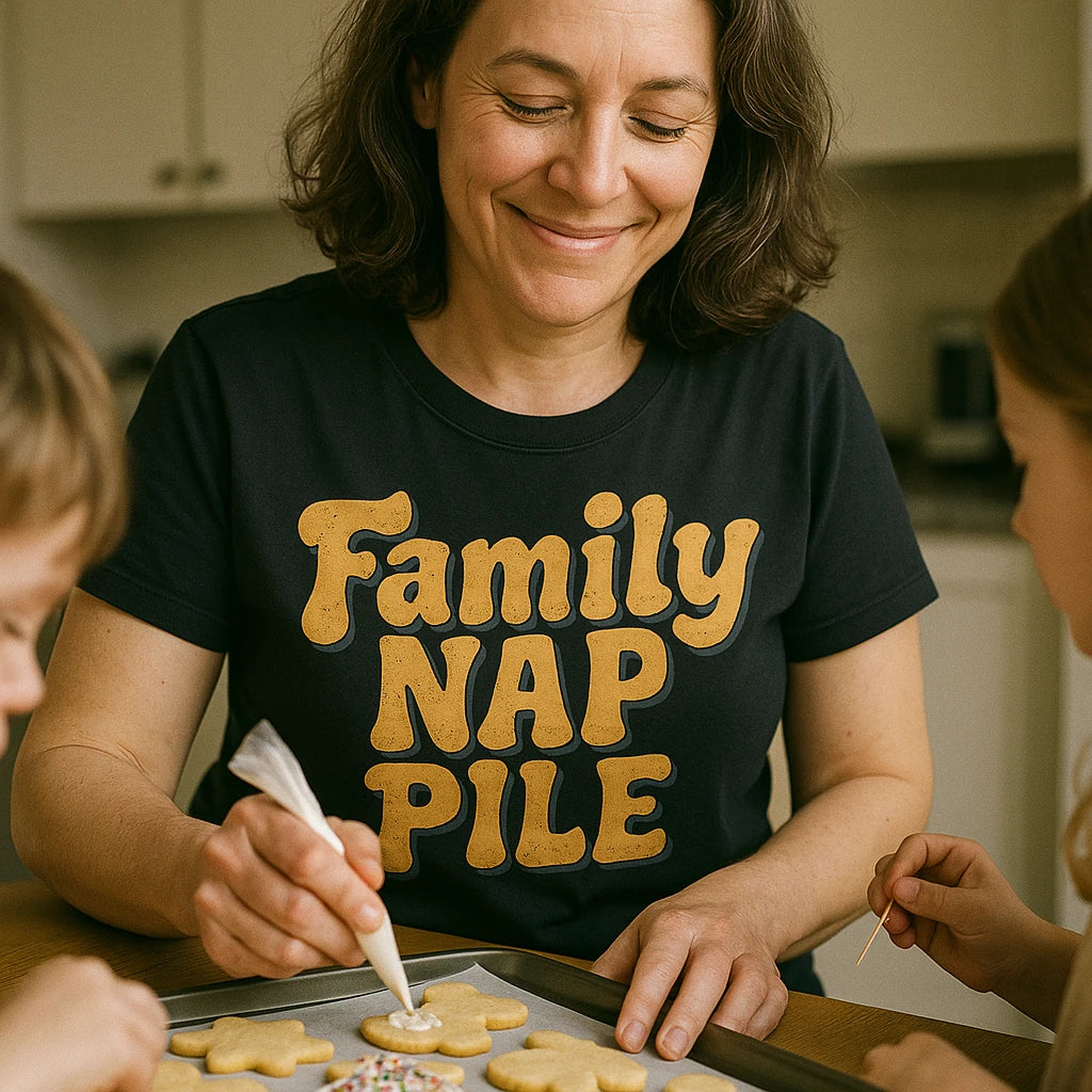 "Family Nap Pile" family life t shirt - product photo 8
