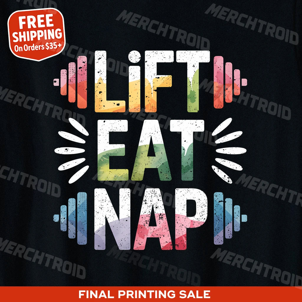"Lift Eat Nap" exercise tee - product photo 10
