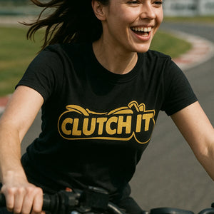 "Clutch It" black motorcycle shirts - also a armored motorcycle shirt for summer