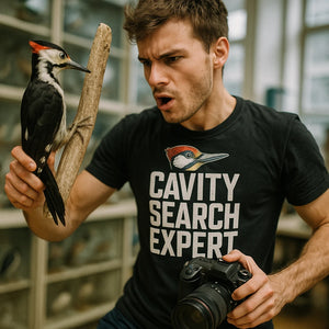 "Cavity Search Expert" woodpecker shirts - product photo 8