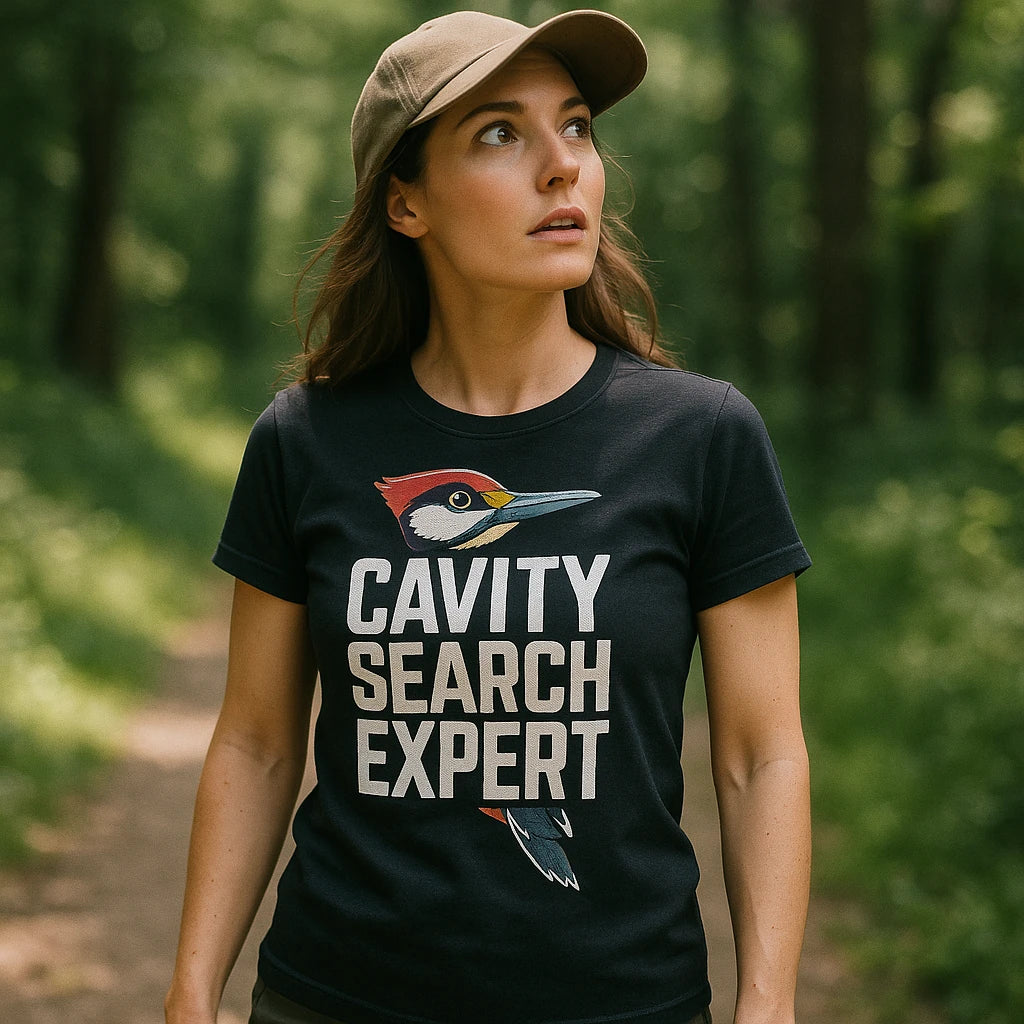 "Cavity Search Expert" woodpecker shirts - product photo 9