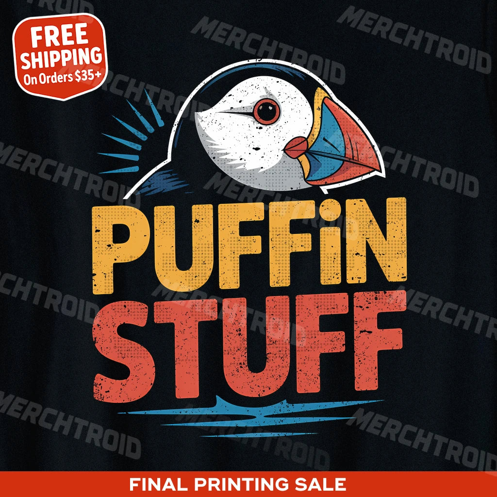 "Puffin Stuff" bird watching t shirt - product photo 10