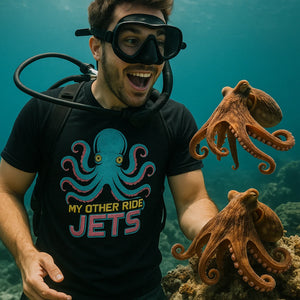 "My Other Ride Jets" octopuses t shirt - product photo 8