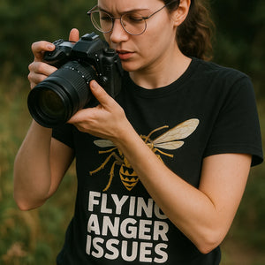"Flying Anger Issues" black wasps shirts - a birthday gift for wasps lover