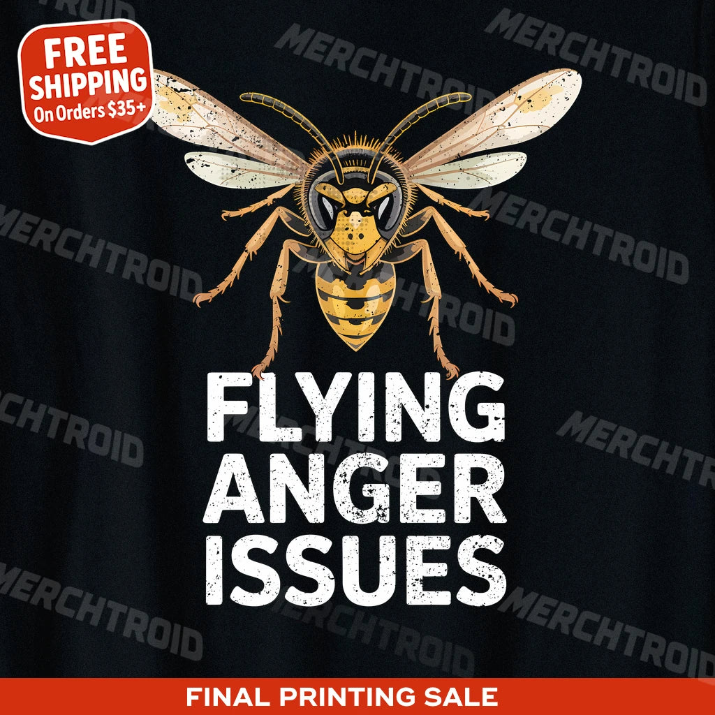 "Flying Anger Issues" wasps shirts - product photo 9