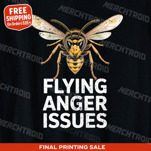 "Flying Anger Issues" wasps shirts - product photo 9