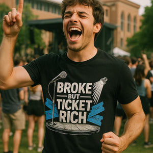 "Broke But Ticket Rich" vintage concert t shirts - product photo 8