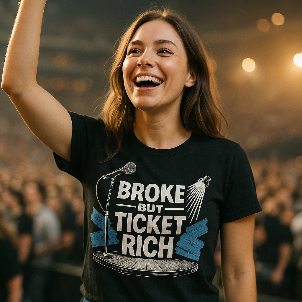 "Broke But Ticket Rich" vintage concert t shirts - product photo 7