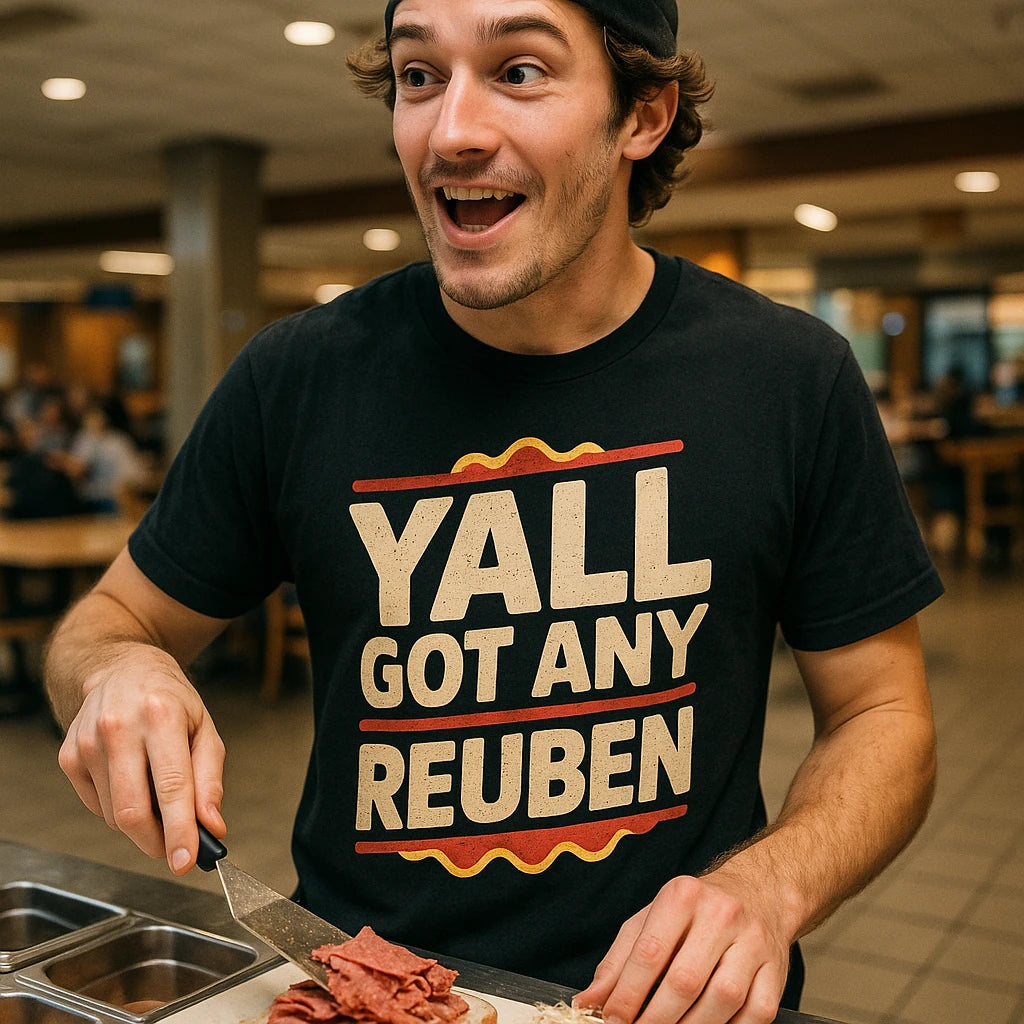"Yall Got Any Reuben" sandwich t shirt - product photo 8