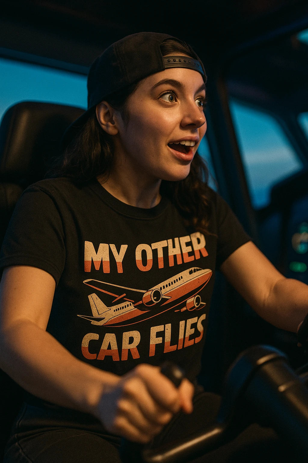 "My Other Car Flies" black airplane t shirt - also one of the best gifts for airplane lovers