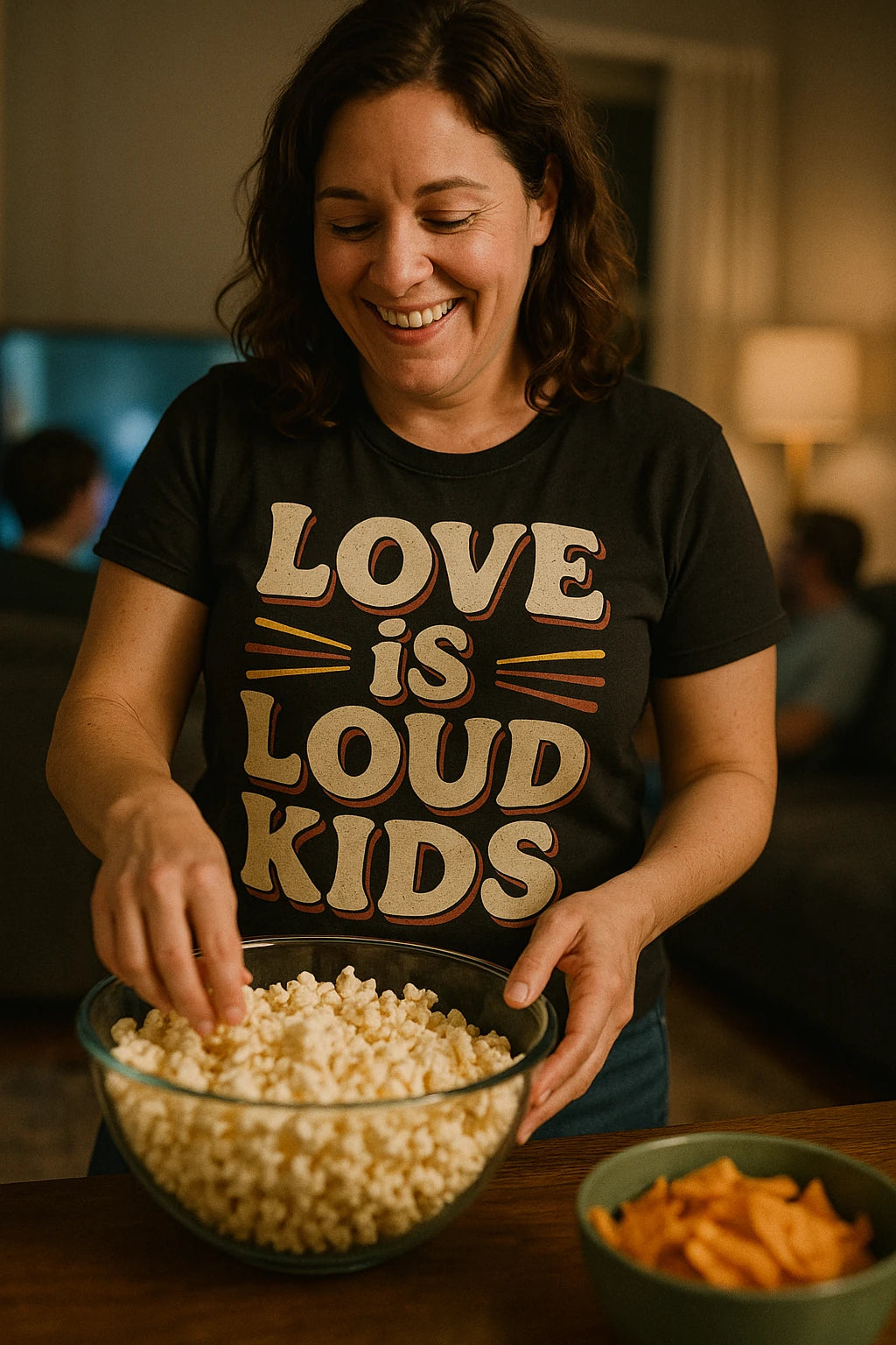 "Love Is Loud Kids" black family life t shirt - a birthday gift for family life lover