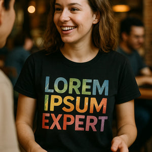 "Lorem Ipsum Expert" graphic design t shirt - product photo 6