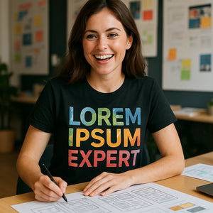"Lorem Ipsum Expert" graphic design t shirt - product photo 9