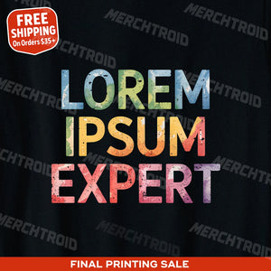 "Lorem Ipsum Expert" graphic design t shirt - product photo 10