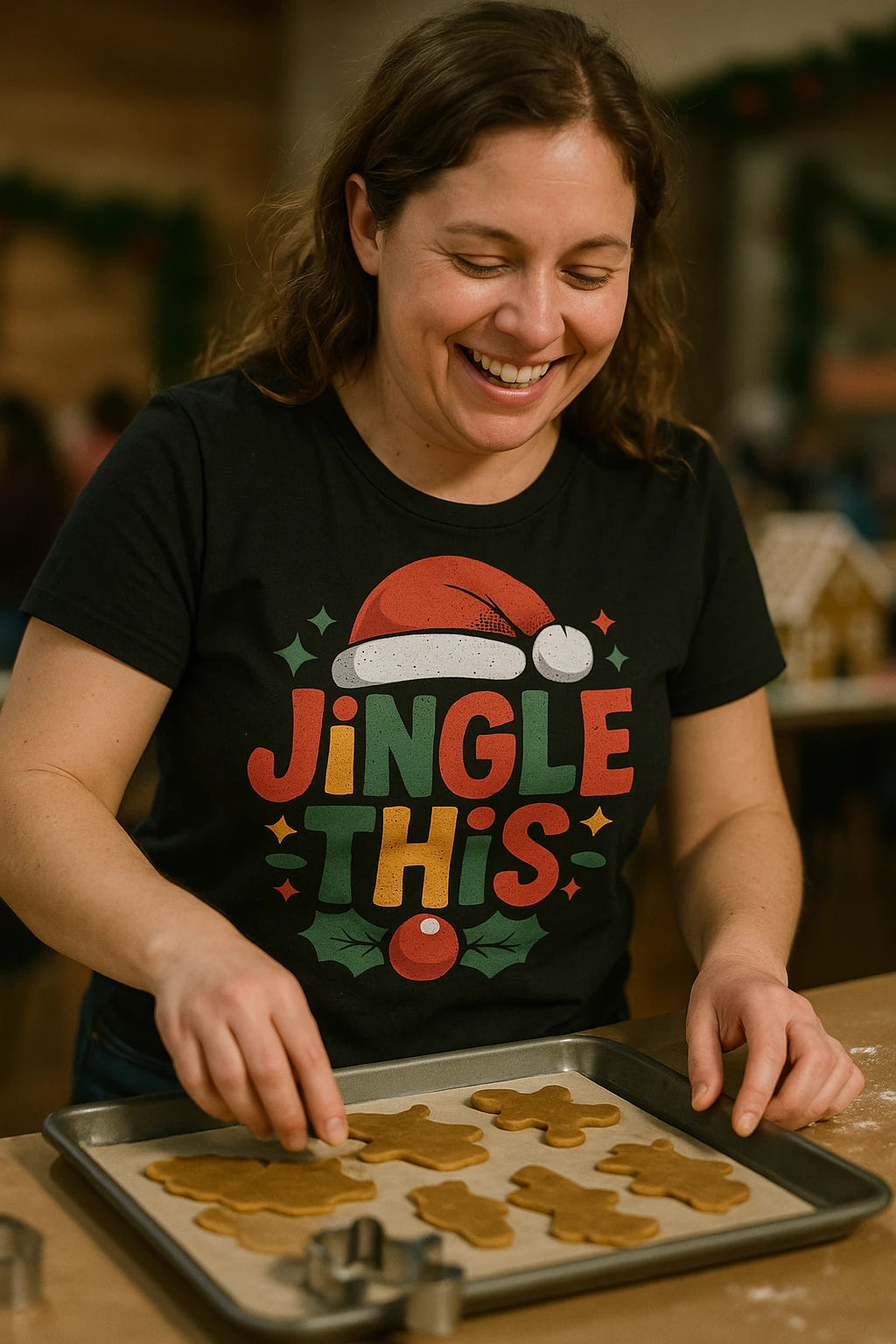 "Jingle This" black womens christmas tshirt - a christmas gifts for book lovers