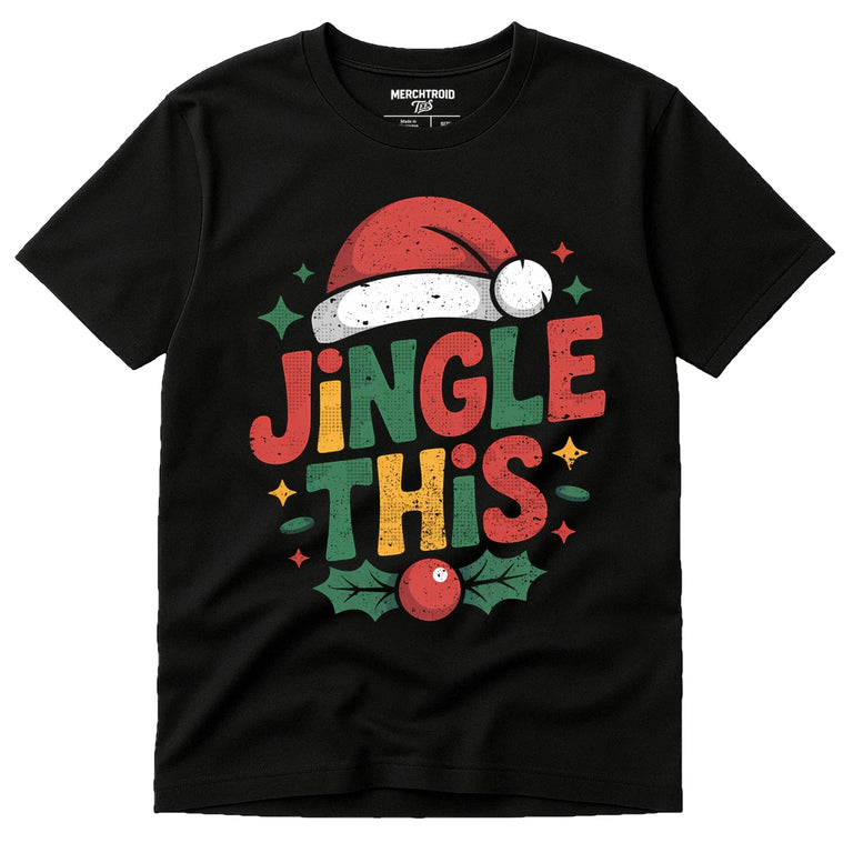 Black Womens Christmas Tshirt - 