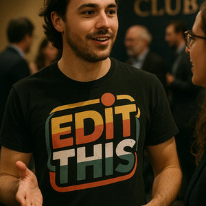 "Edit This" black journalist t shirt - a birthday gift for journalist lover