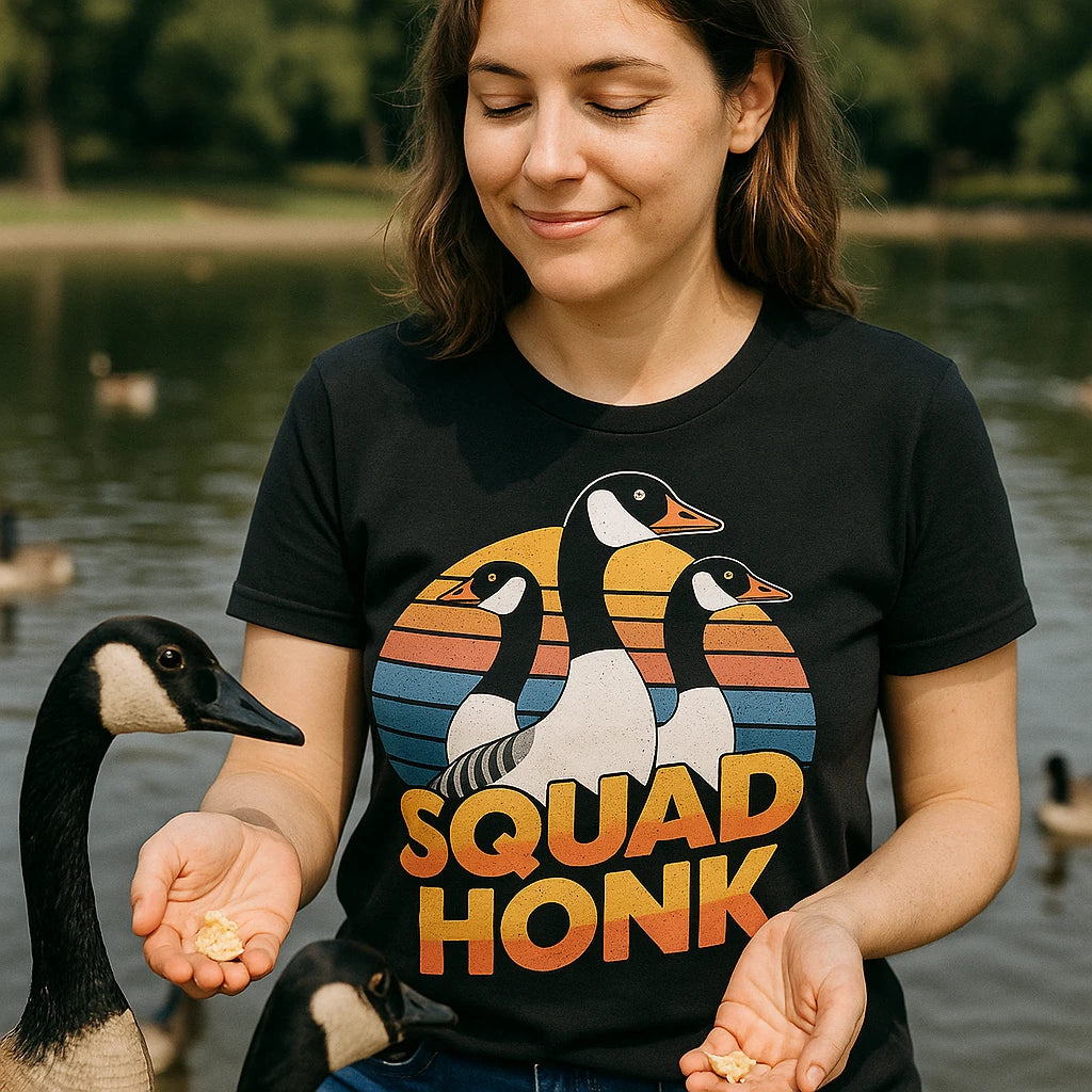 "Squad Honk" geese t shirt - product photo 8