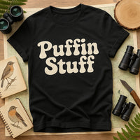 A black T-shirt with the words 