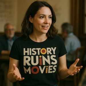 "History Ruins Movies" black black history t shirt - also one of the gifts for the american history buff